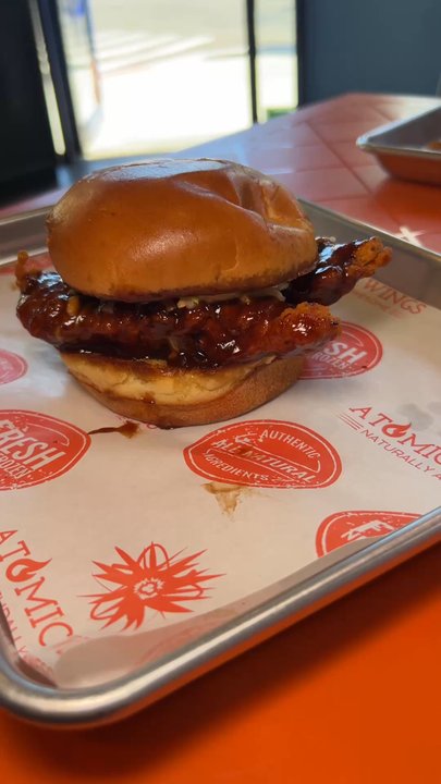 Atomic Wings - BBQ Halal Chicken Sandwich - Chicken Wings Near Me - Ridgewood, New York