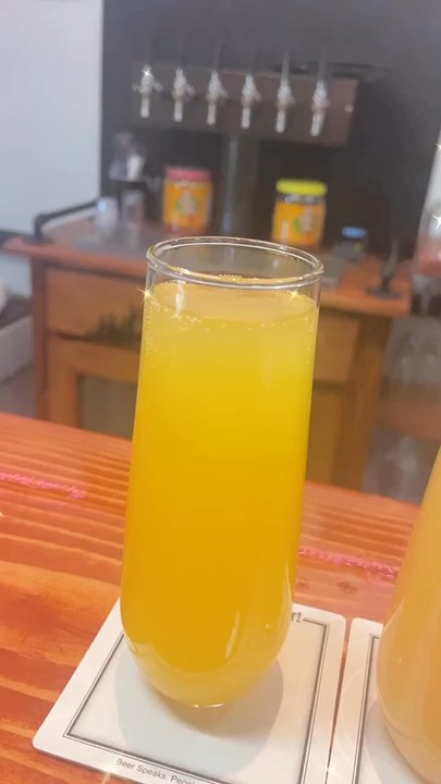 Elevation 6752 - My mimosa all ready to be drank hehe - Wine Bars Near Me - Big Bear Lake, California
