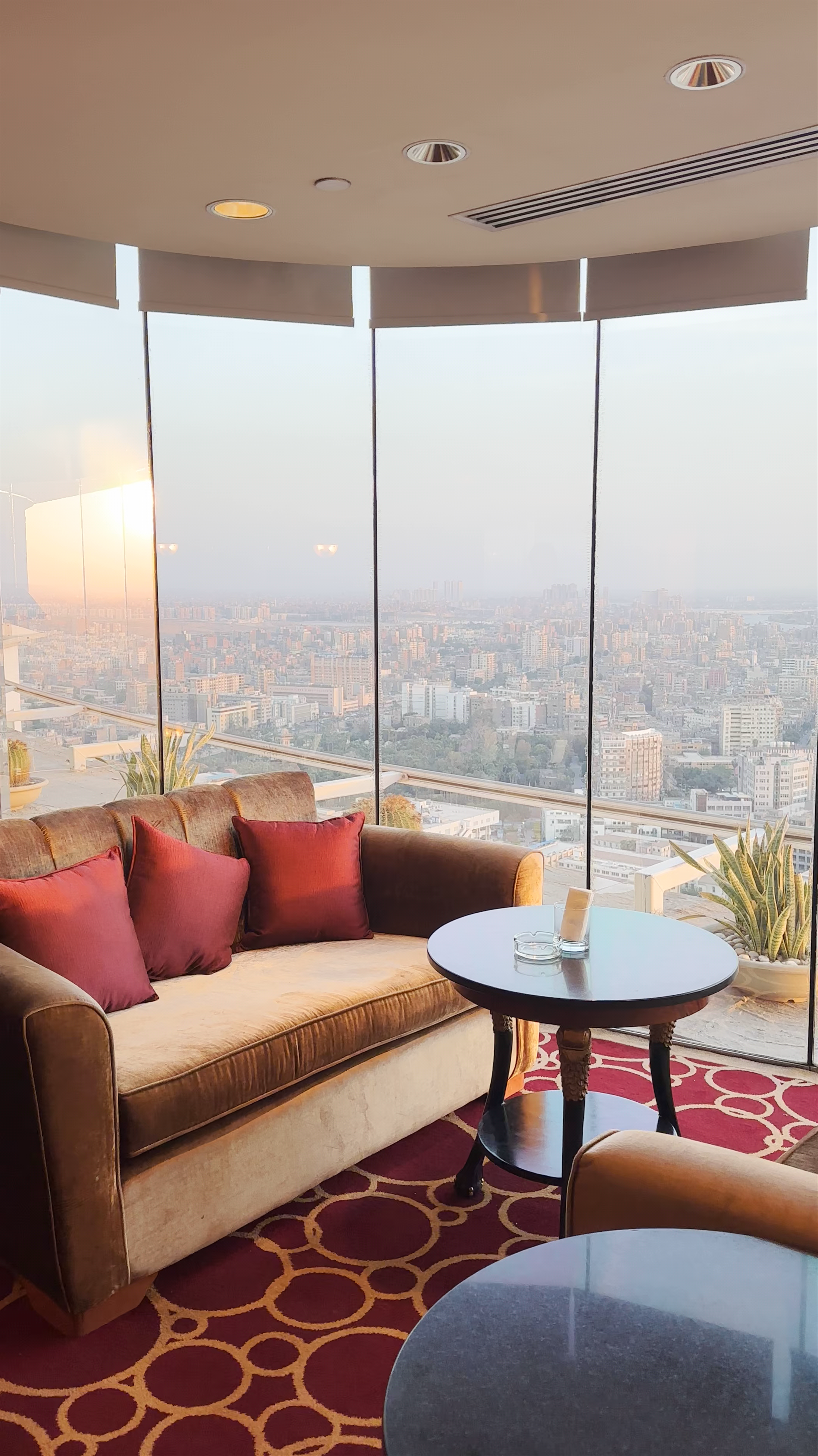 Revolving Restaurant Panorama Over Old Cairo