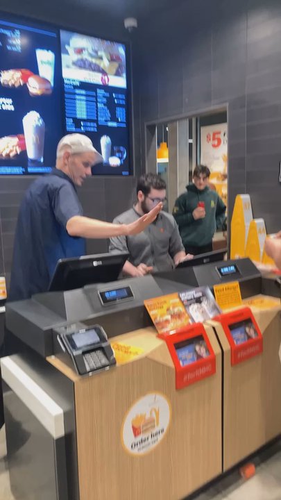 McDonald's - Refused to provide service and started yelling racial and homophobic remarks and slurs at us. He proceeded to try to initiate a fight. - Burgers Near Me - Lee, Massachusetts