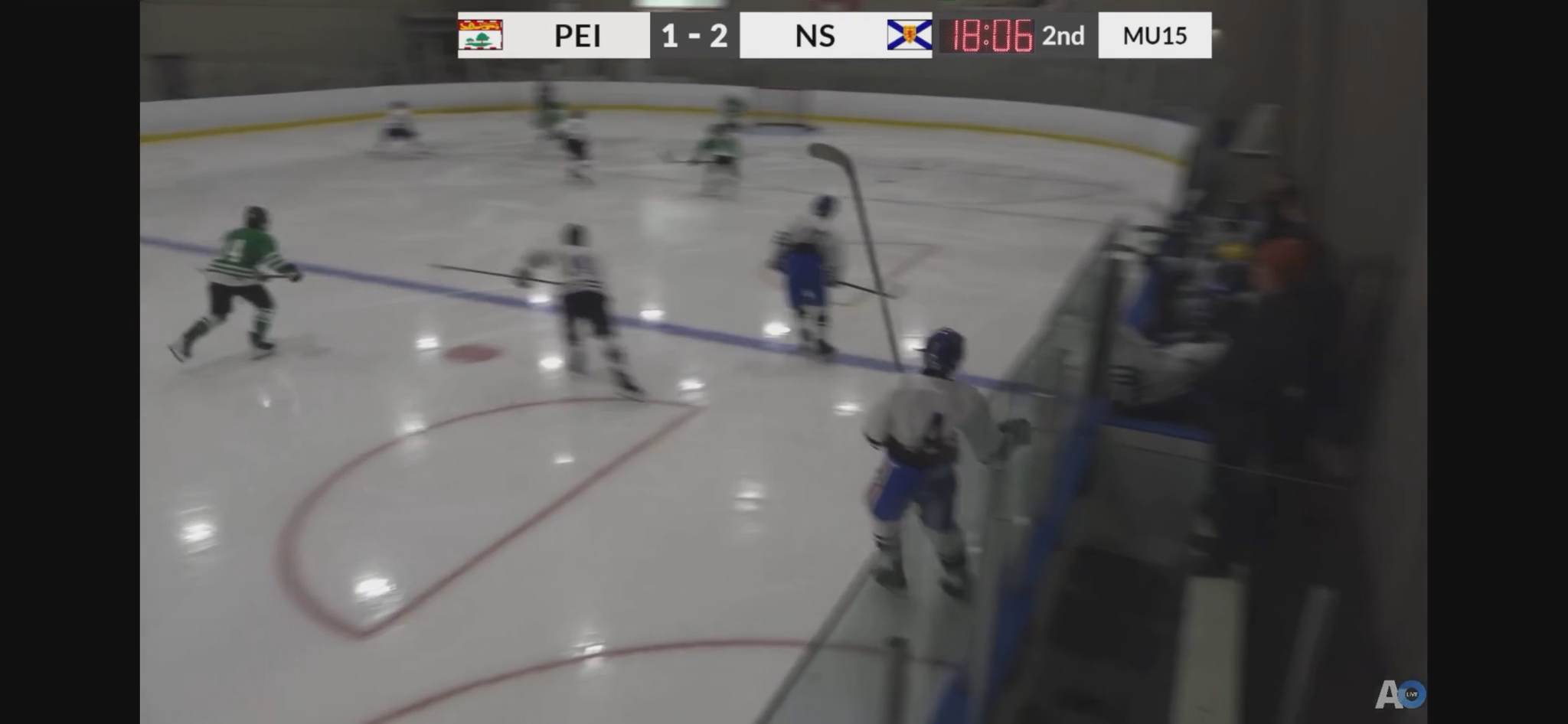 Connor Grace jumps up in the play and buries it for his 3rd of the Atlantic Challenge Cup tournament