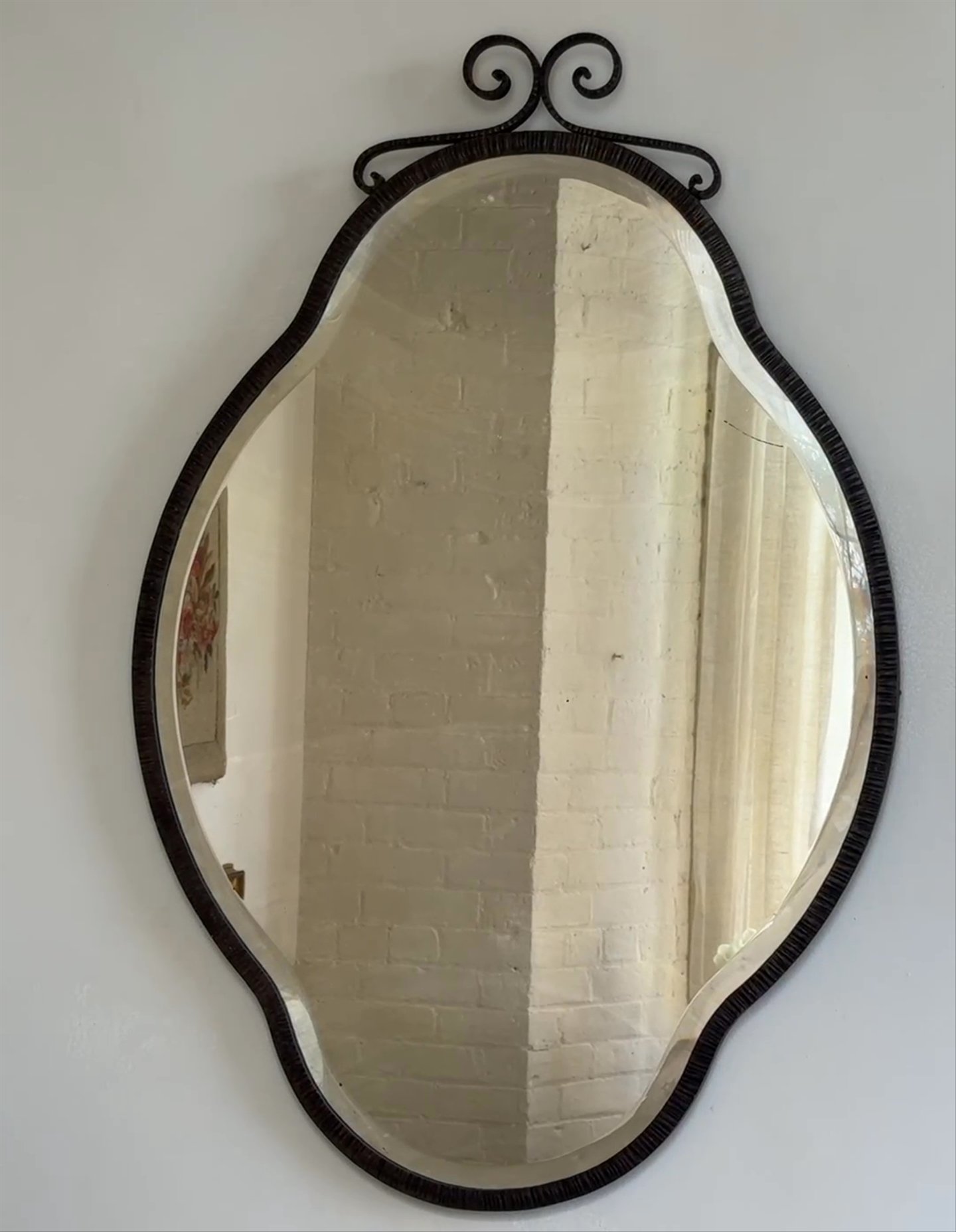 Wrought Iron Art Deco Mirror