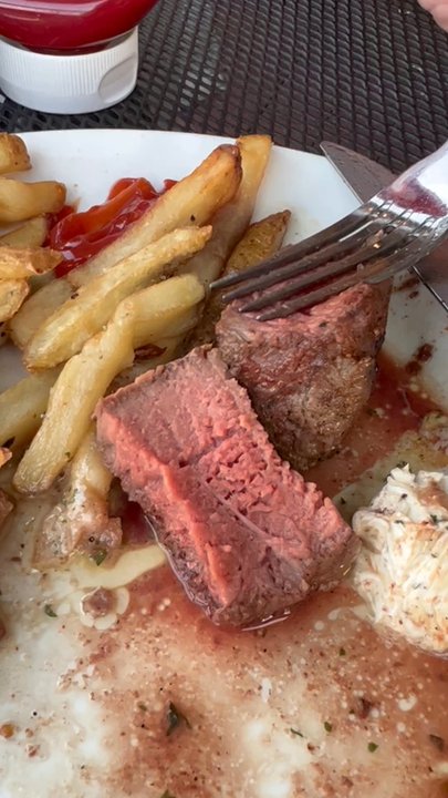 MacGregor's - Blood coming out of a "well done" steak. - Seafood Near Me - Havre De Grace, Maryland