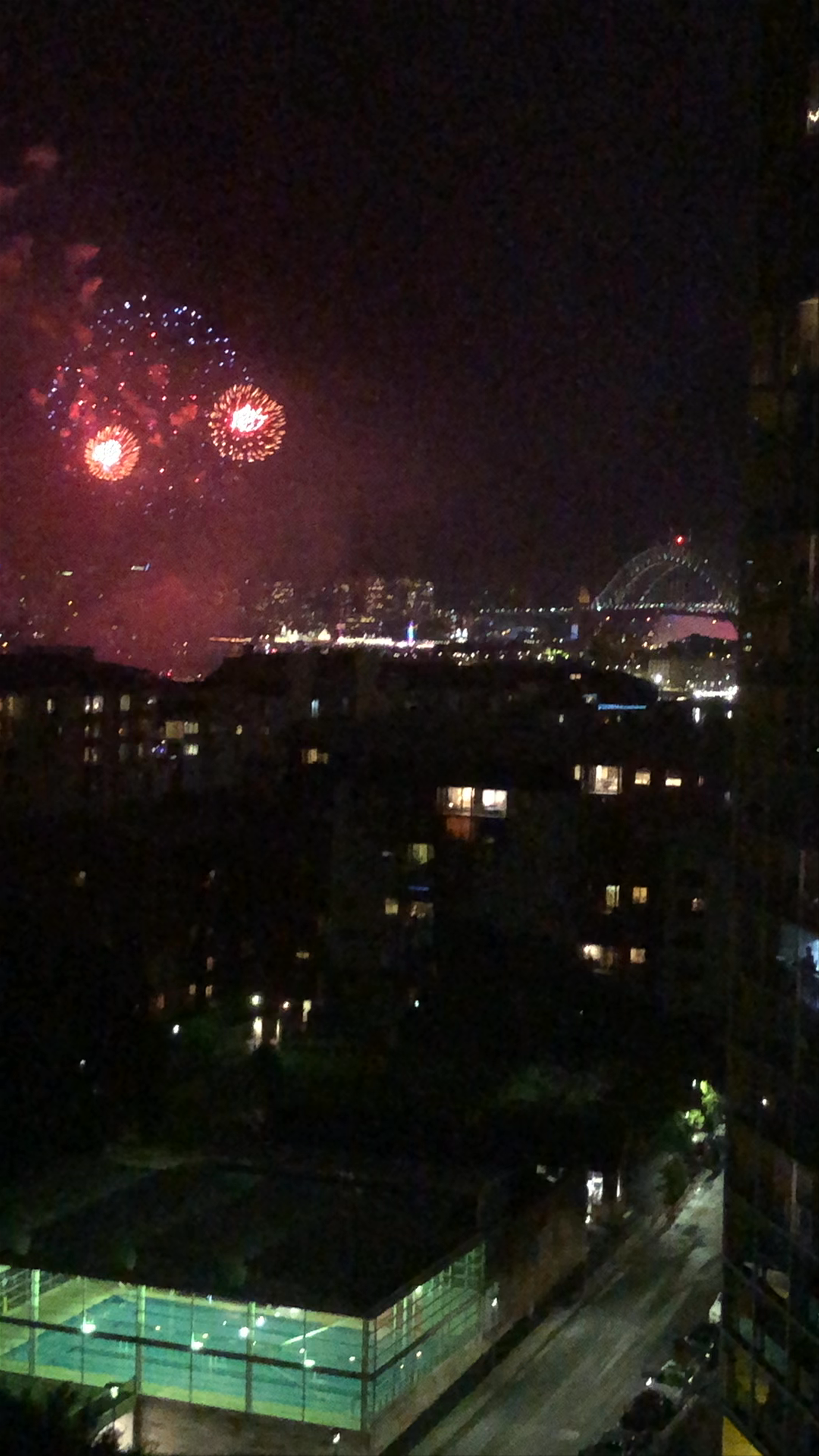 Sydney Harbour Bridge Fireworks Spectacle at Night
