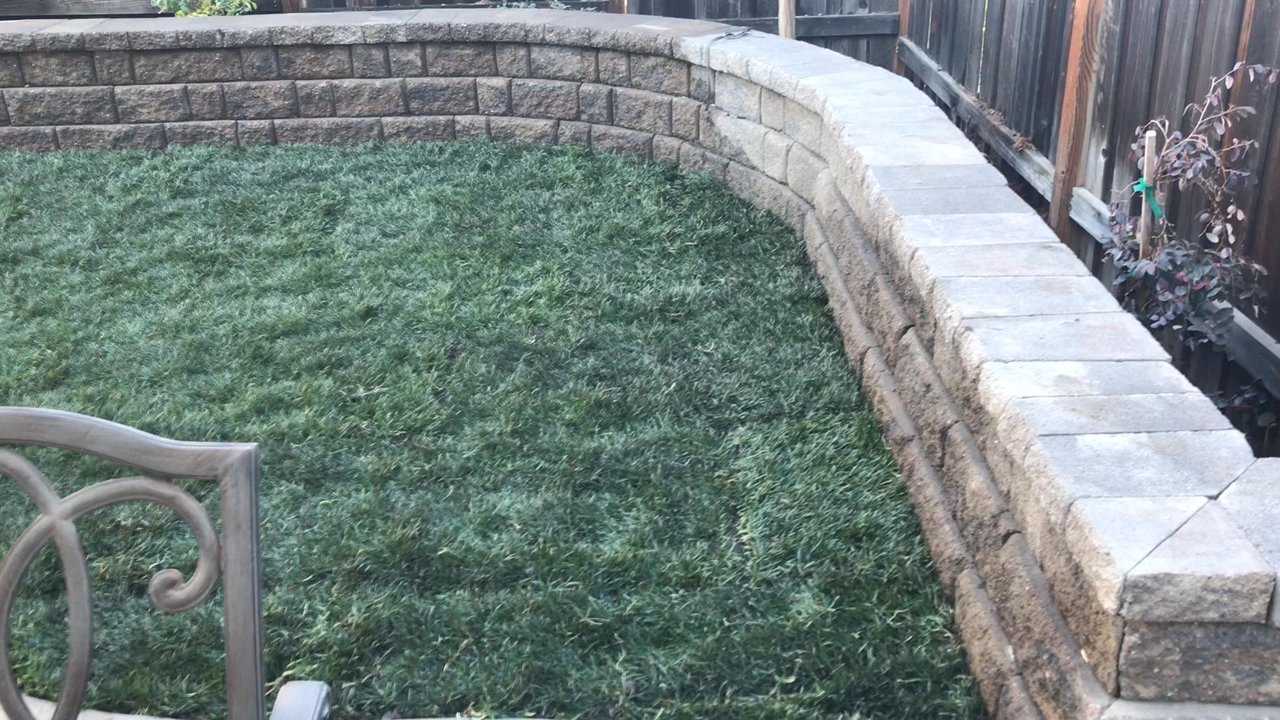 Cascading Falls - Overview of completed back yard. - Landscaping Near Me - Roseville, California