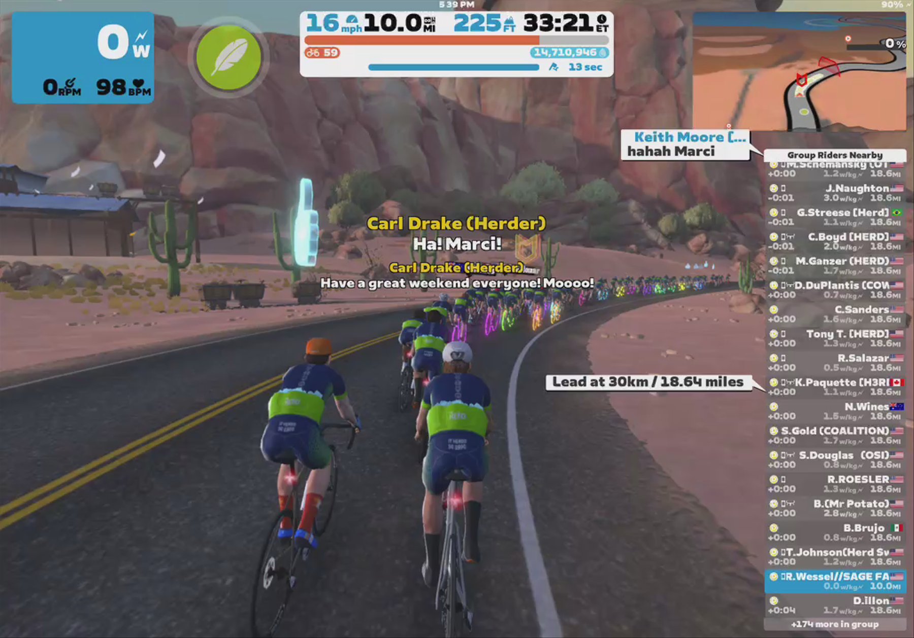 Zwift - Group Ride: The HERD FriYay Social (D) on Watopia's Waistband in Watopia