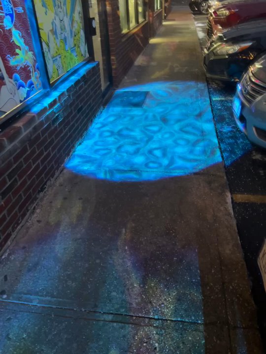 Kira sushi - awesome koi fish lighting outside restaurant. love it- so cool with the projectors - Sushi Bars Near Me - Ronkonkoma, New York