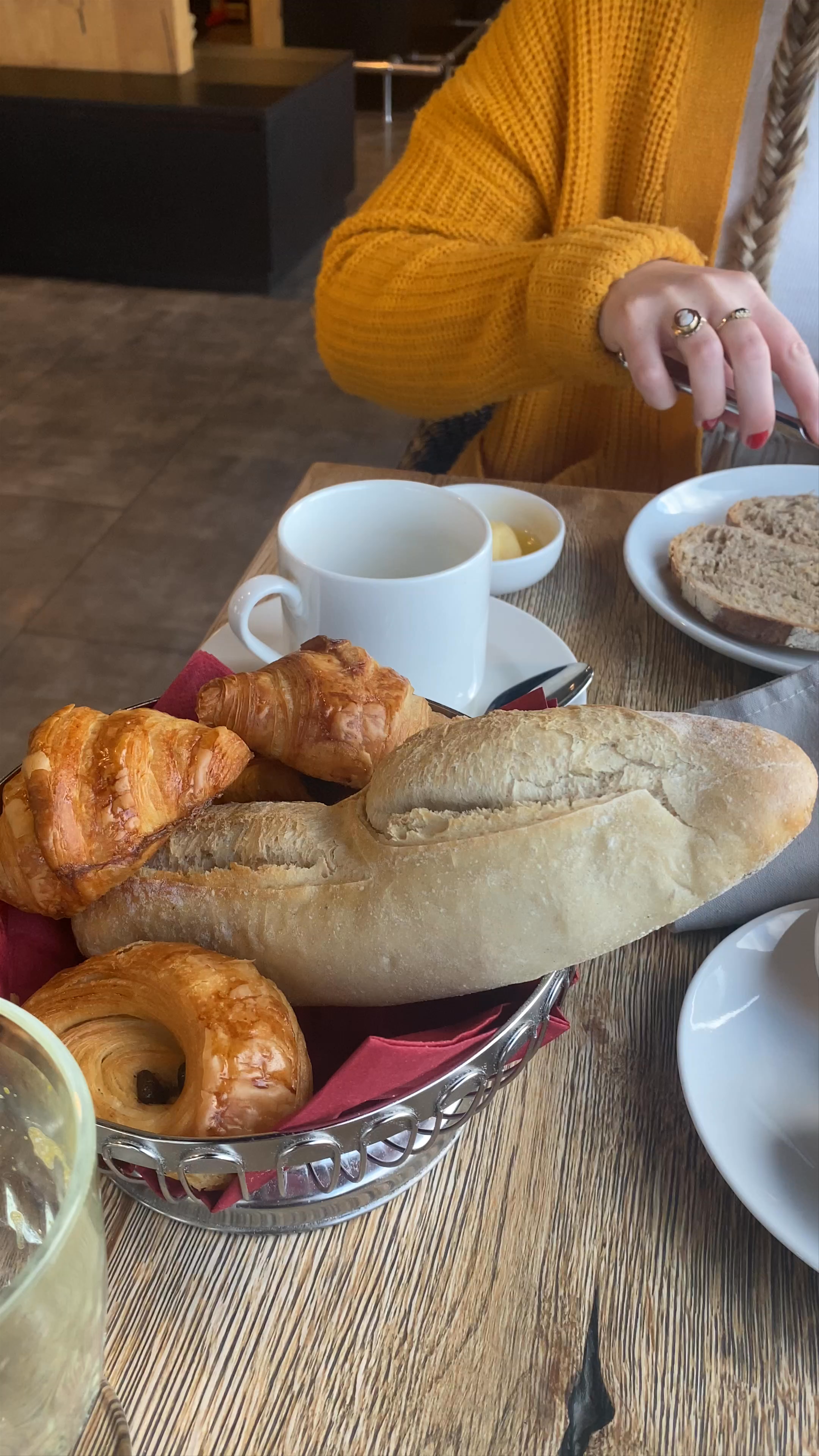 Cozy French Breakfast at Restaurant de la Pointe Saint Mathieu in Plougonvelin