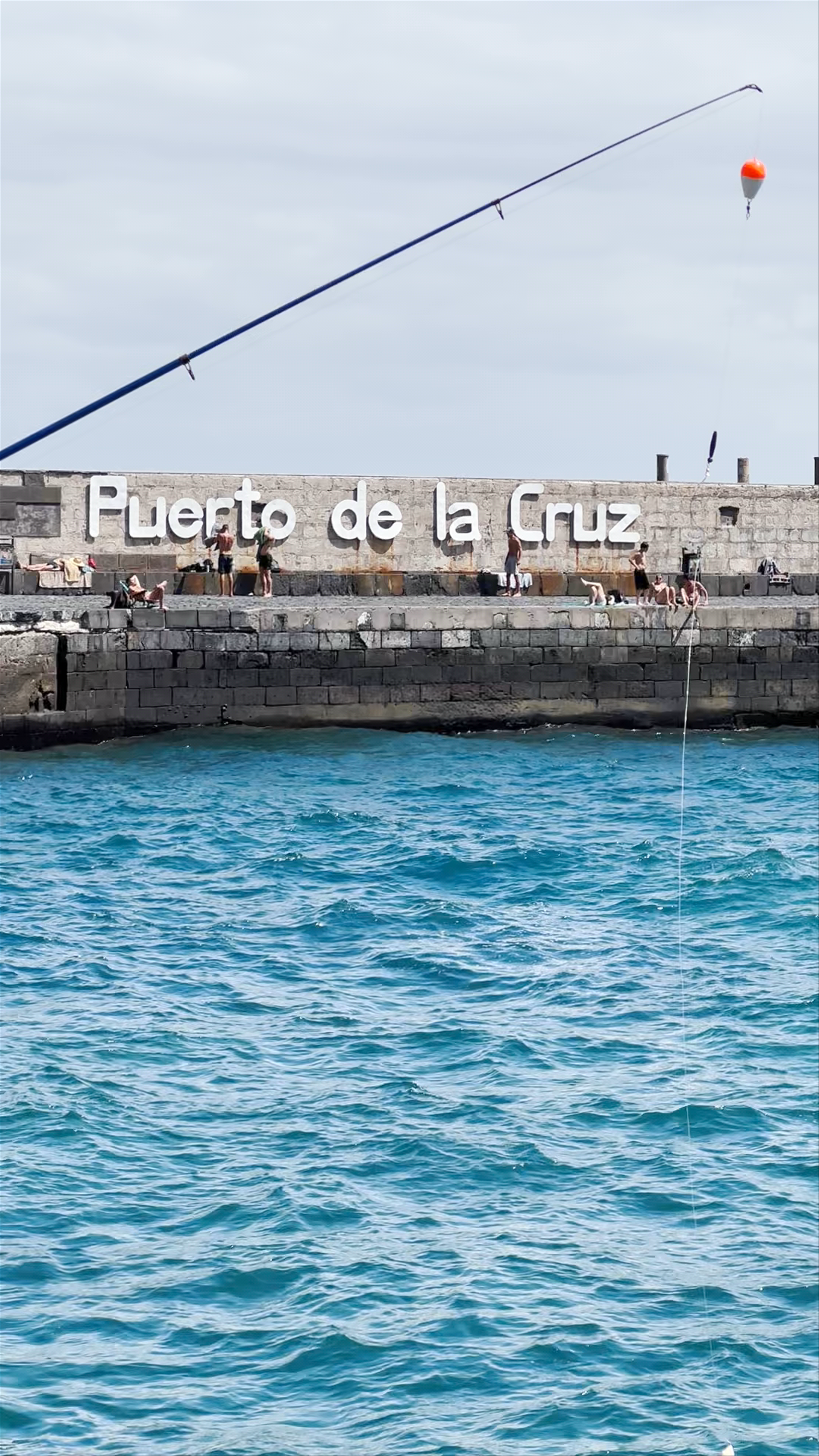 Peaceful Fishing at Puerto de la Cruz Pier, Tenerife
