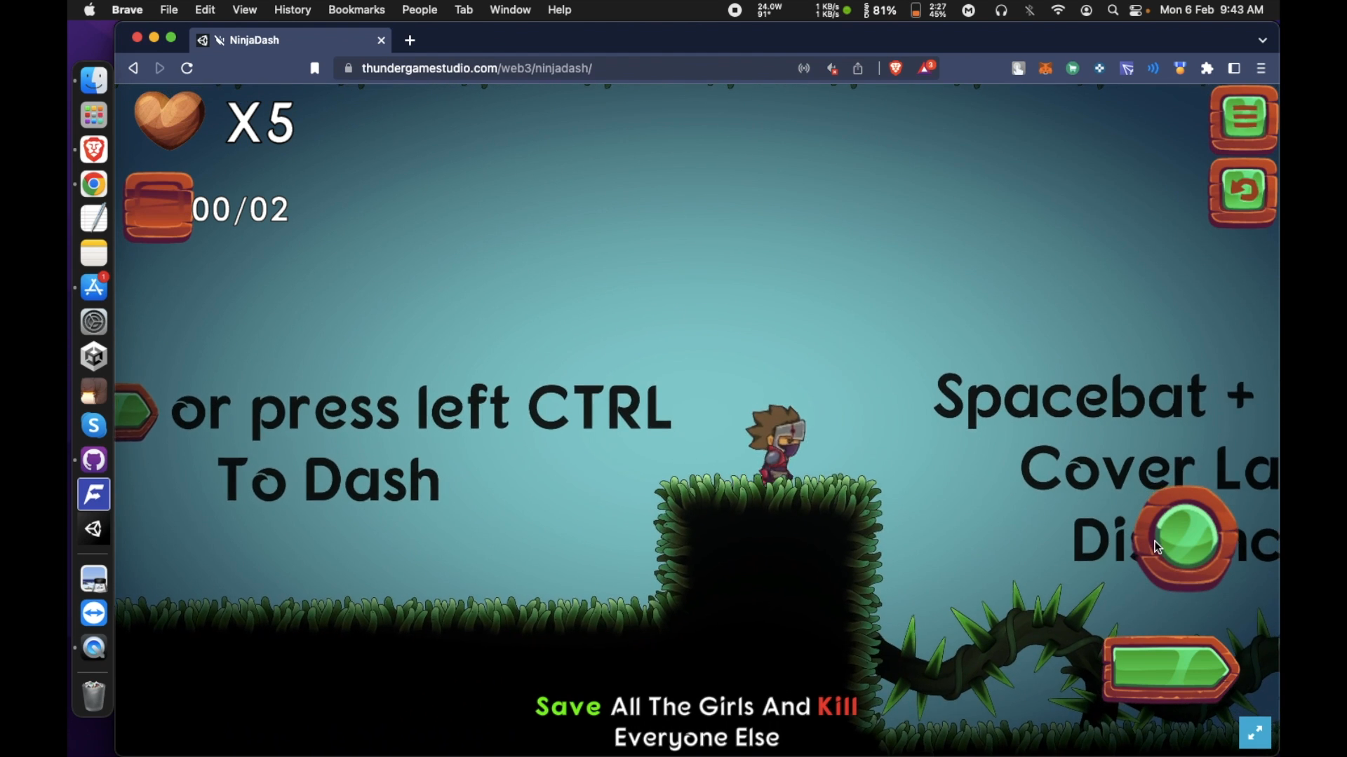 Ninja Dash video demo