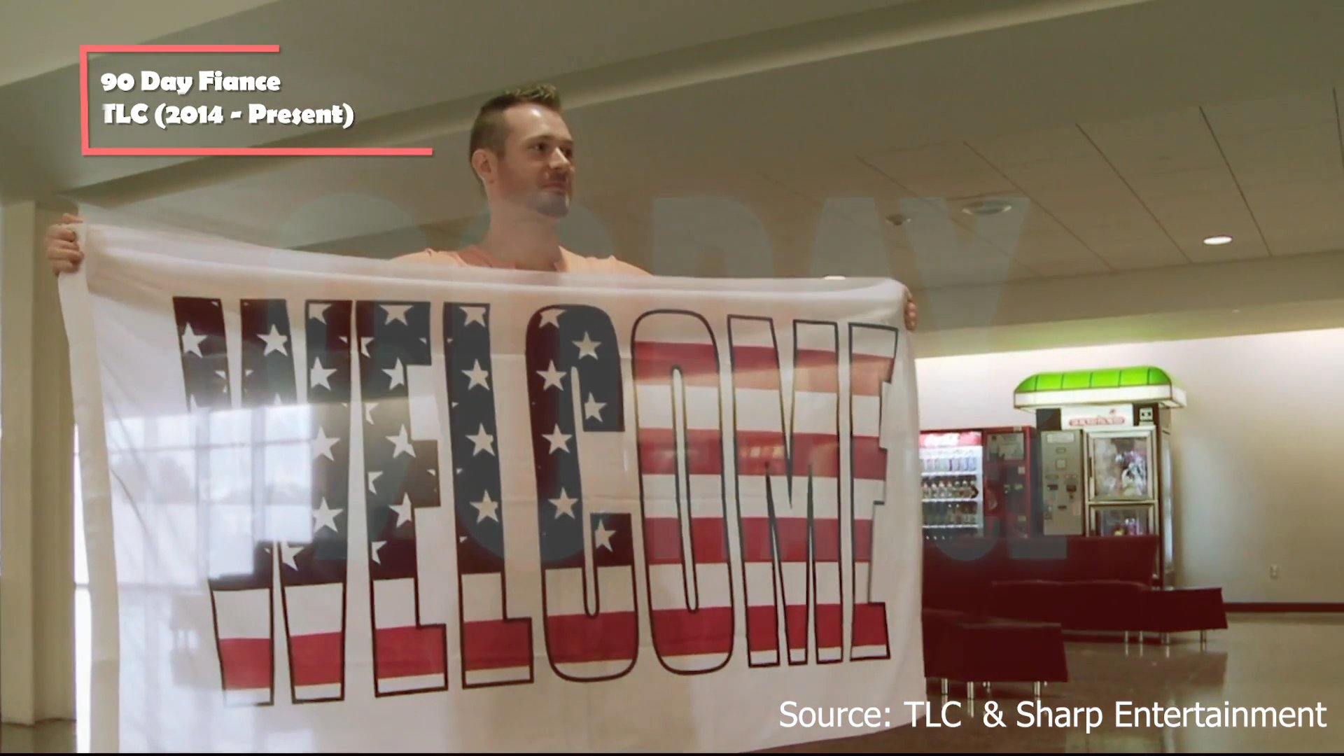 This montage introduces the long-running reality series 90 Day Fiance, highlighting its focus on international relationships and the immigration process. The content features branding from TLC and glimpses into the program's narrative themes.