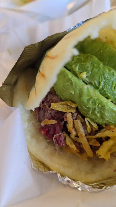 Arepa TX - Latin Kitchen - BRISKET AREPA! - Latin American Near Me - Grapevine, Texas