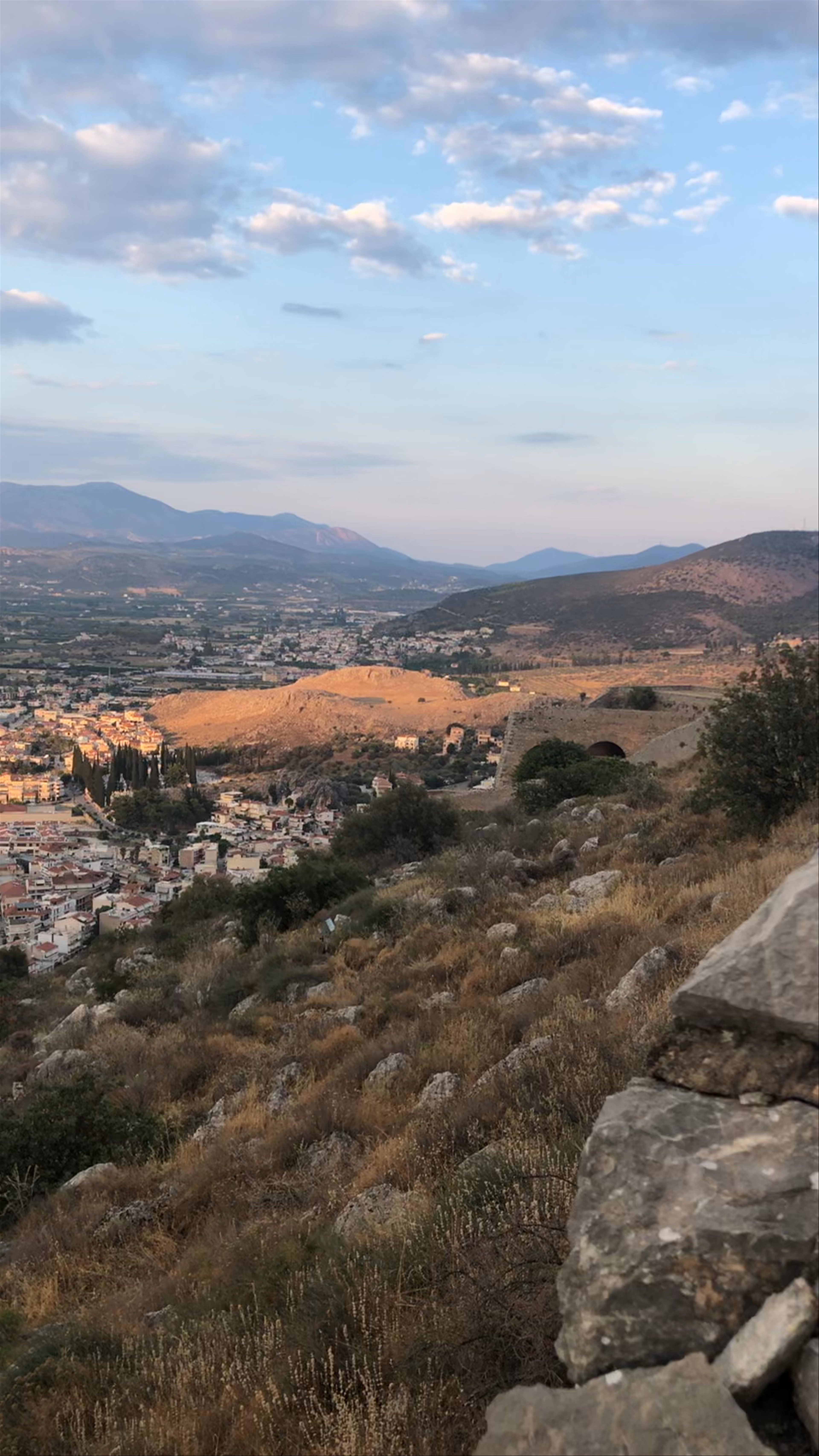 Sunset View from Palamidi Fortress over Nafplio, Greece