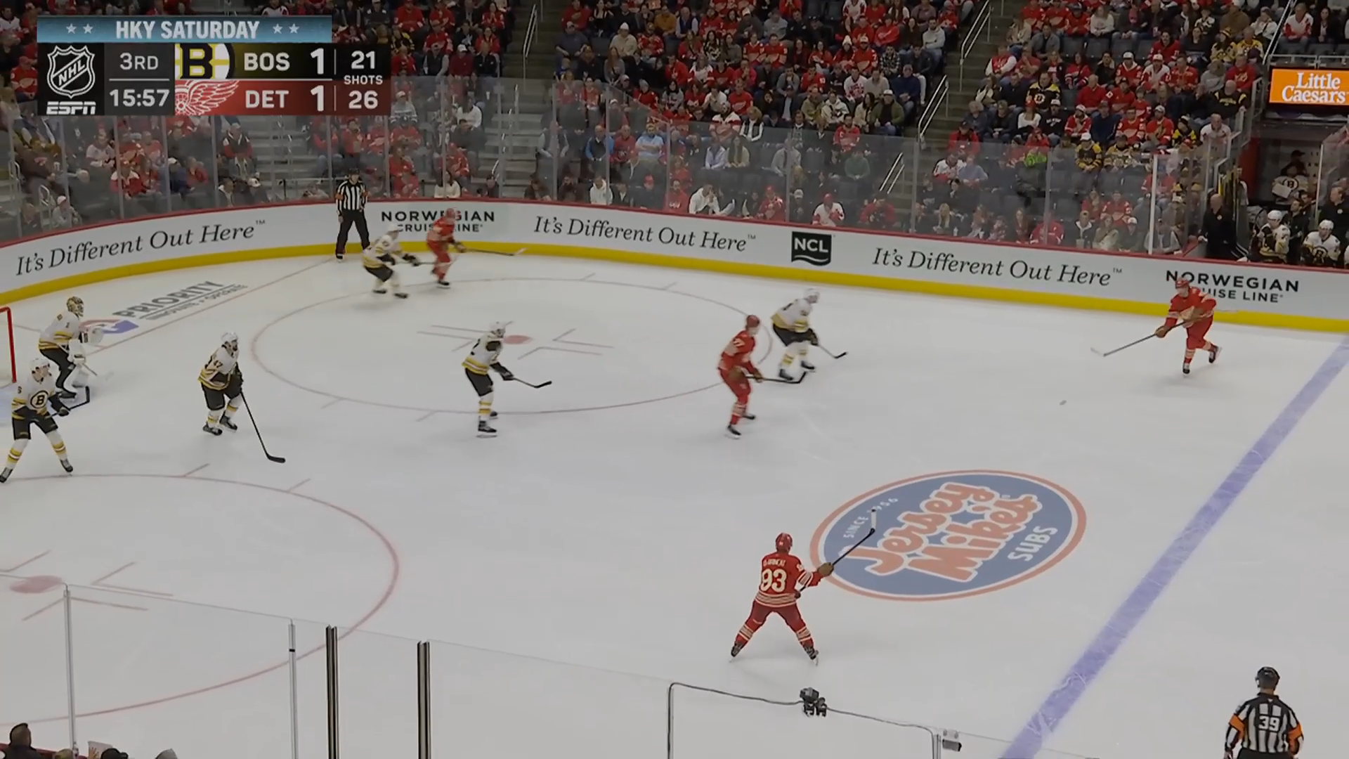 DeBrincat rips his 35th of the season for the 2-1 lead · Mar 21, 2026
