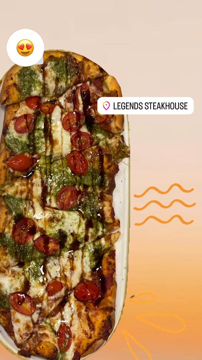 Legends Steakhouse - SPECIAL MARGARITA FLATBREAD PIZZA TO DIE FOR!! - Steakhouses Near Me - Murphy, North Carolina