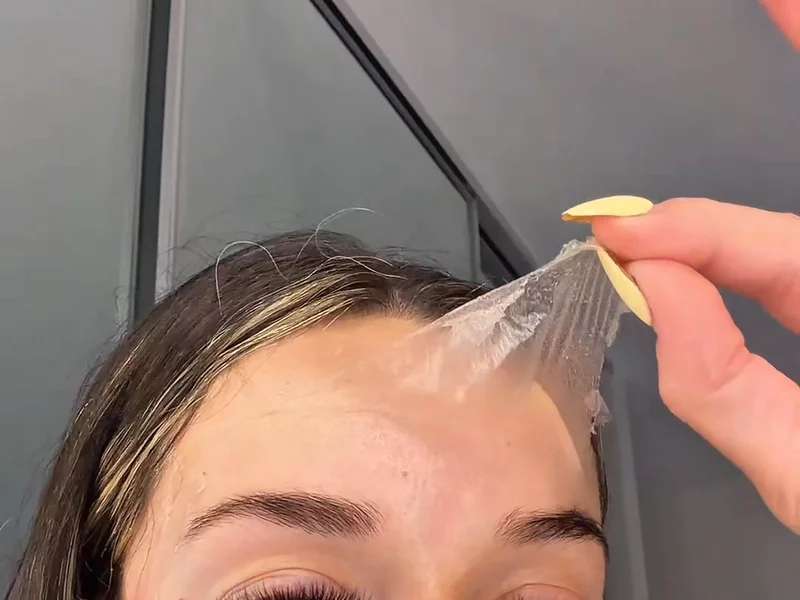 Overnight face mask try on