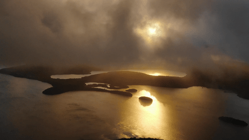 Drone view of Tongan Islands animated gif