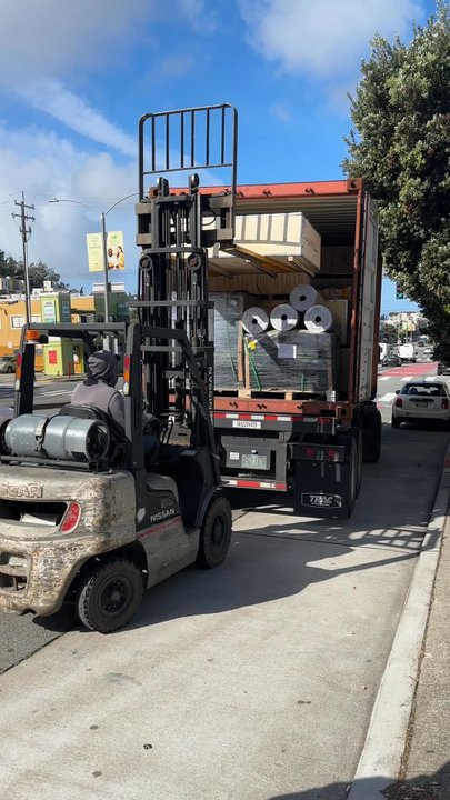 Golden State Material Handling - Freight unload with Forklift - Building Supplies Near Me - Hayward, California