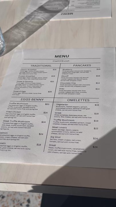 Crack’D Brunch - Menu - Breakfast & Brunch Near Me - Toronto, Ontario