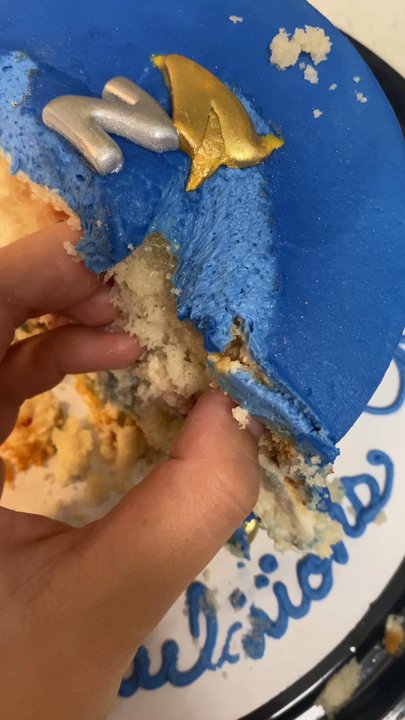 Jaybear Bake Shop - Showing how dry the cake I received is. It literally crumbles in my hands. - Bakeries Near Me - Bartlett, Tennessee