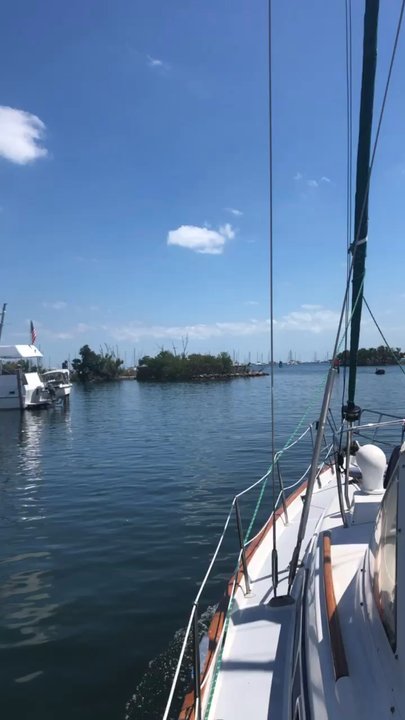 Sailing On Biscayne Bay - Sailing into No Name Harbor to swim! - Boating Near Me