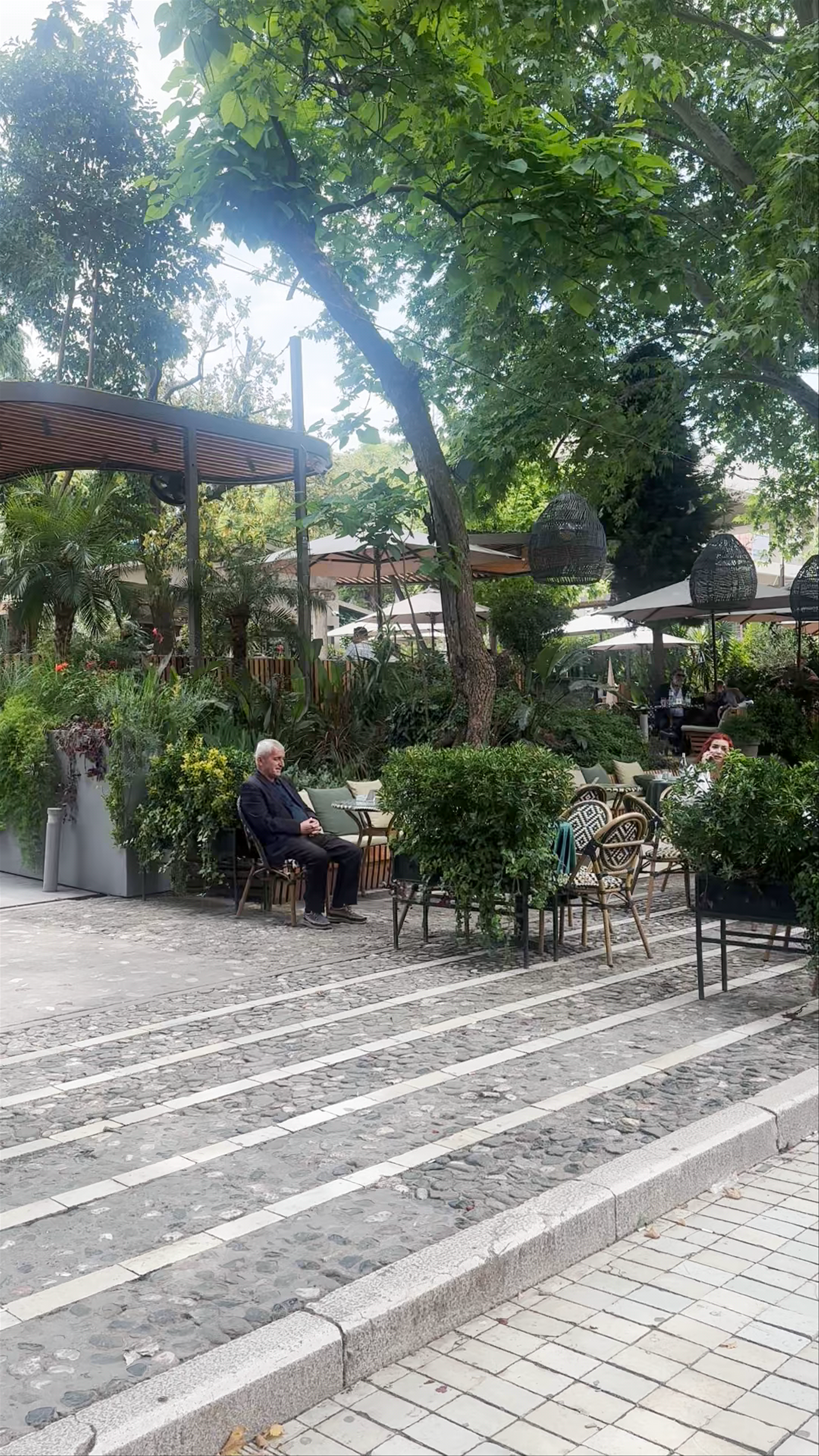 Tirana Castle Cafe Scene: A Moment of Urban Serenity in Albania