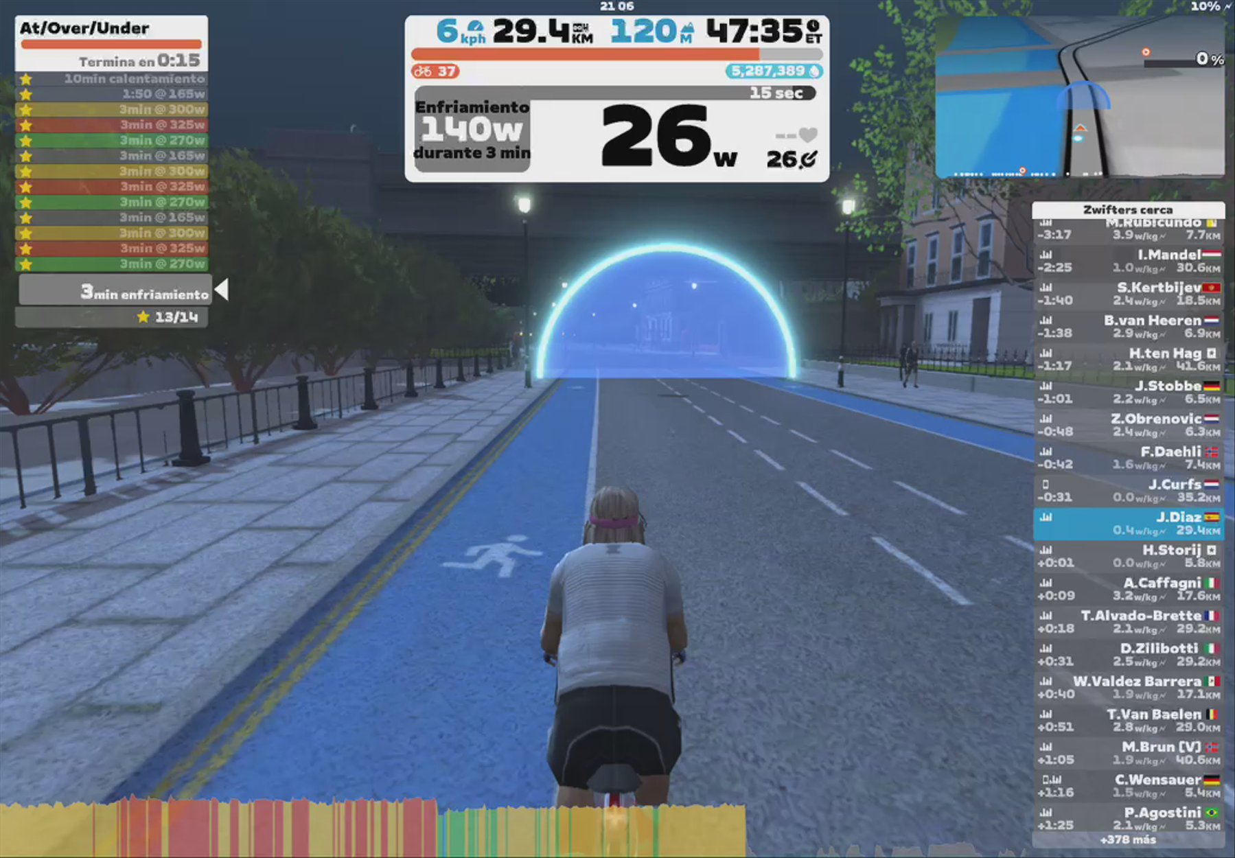 Zwift - At/Over/Under in London