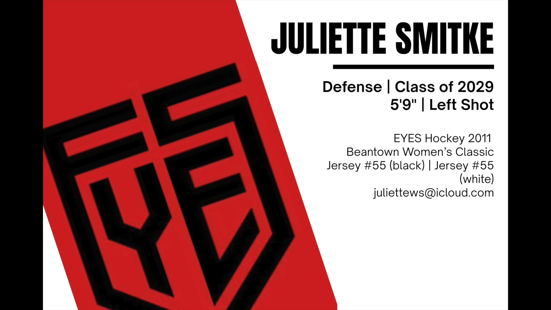 Juliette Smitke EYES Hockey Highlights; Beantown Women's Classic