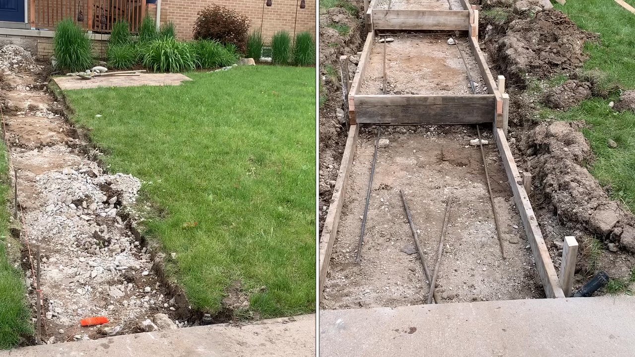 Ledezma Concrete - Front walkway with steps - Masonry/Concrete Near Me