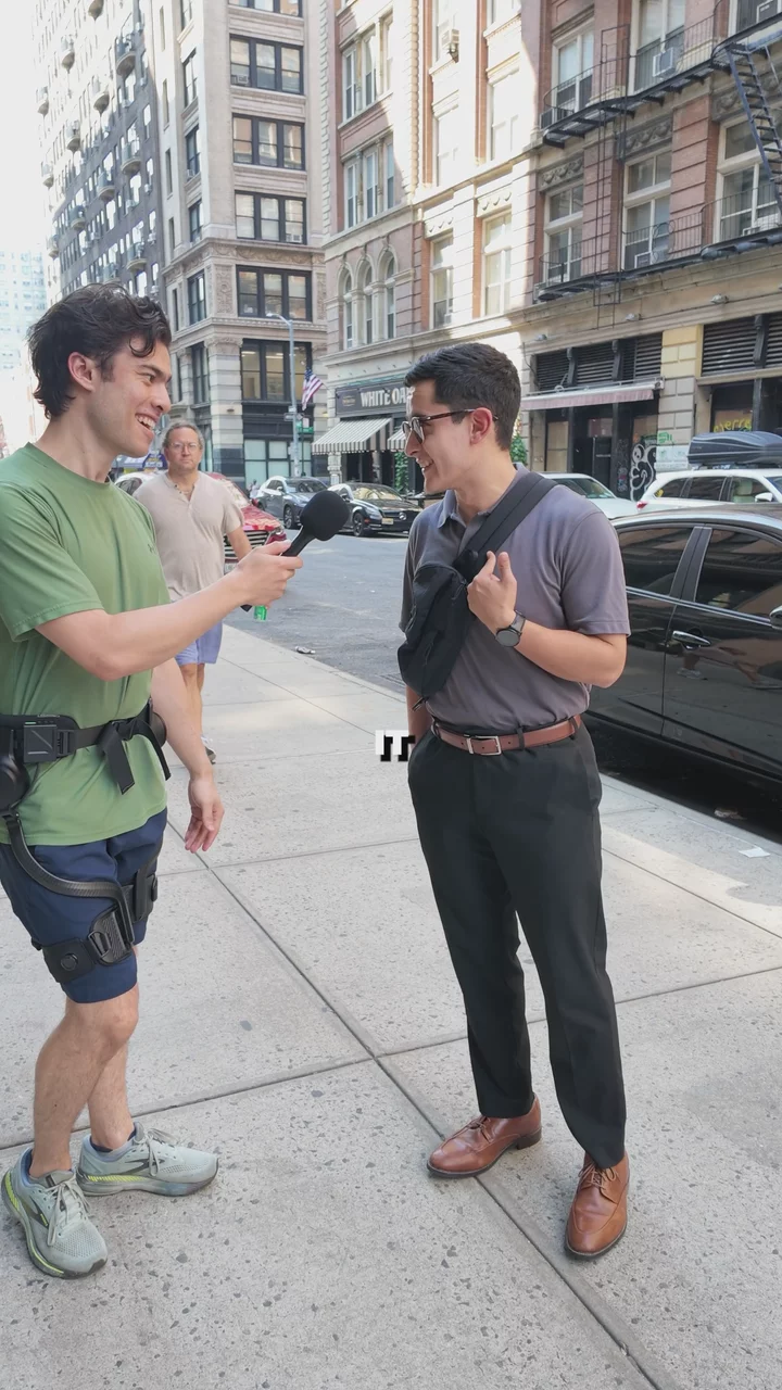 Acentizx street interview about walking to work