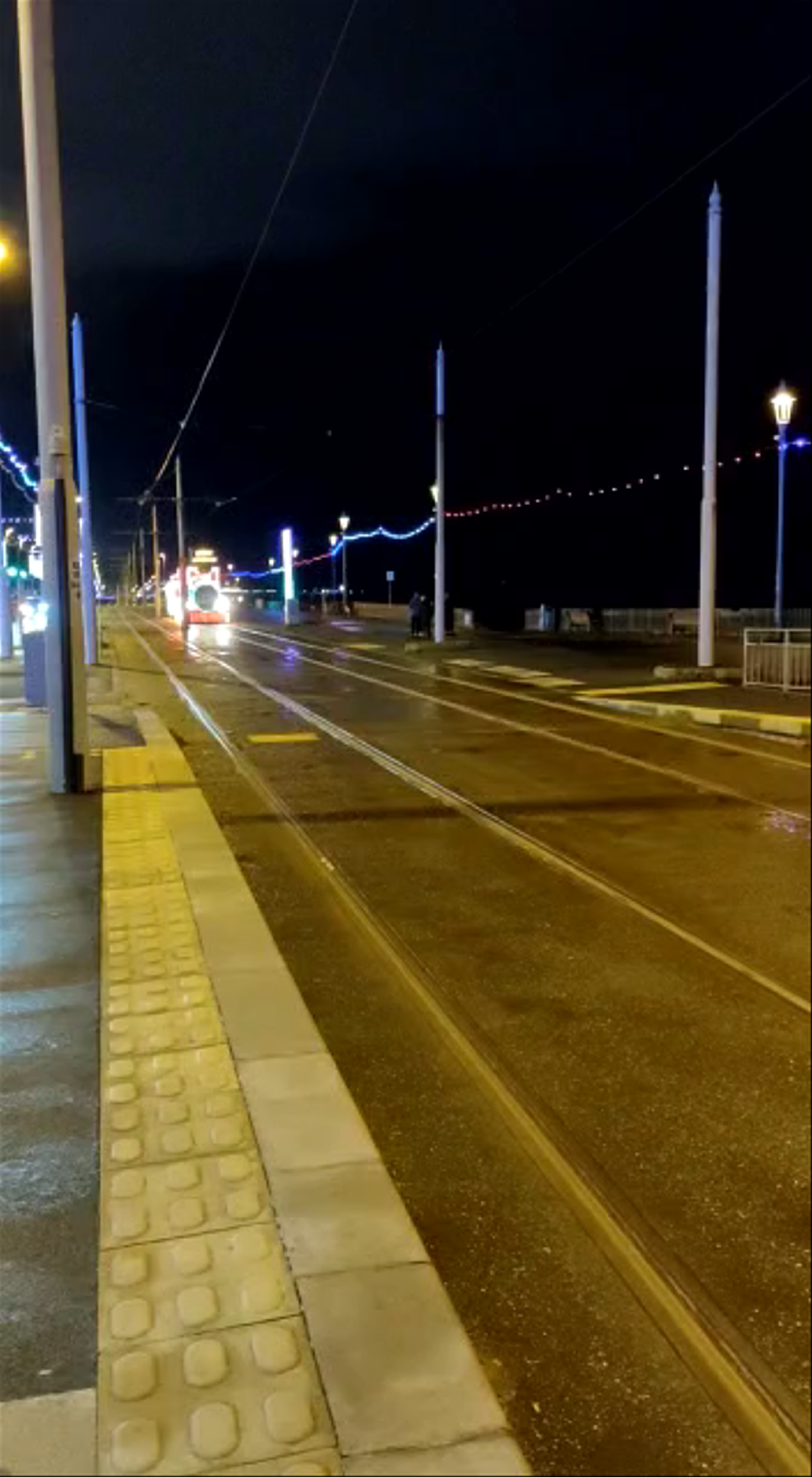 Blackpool Illuminations Tram at Night