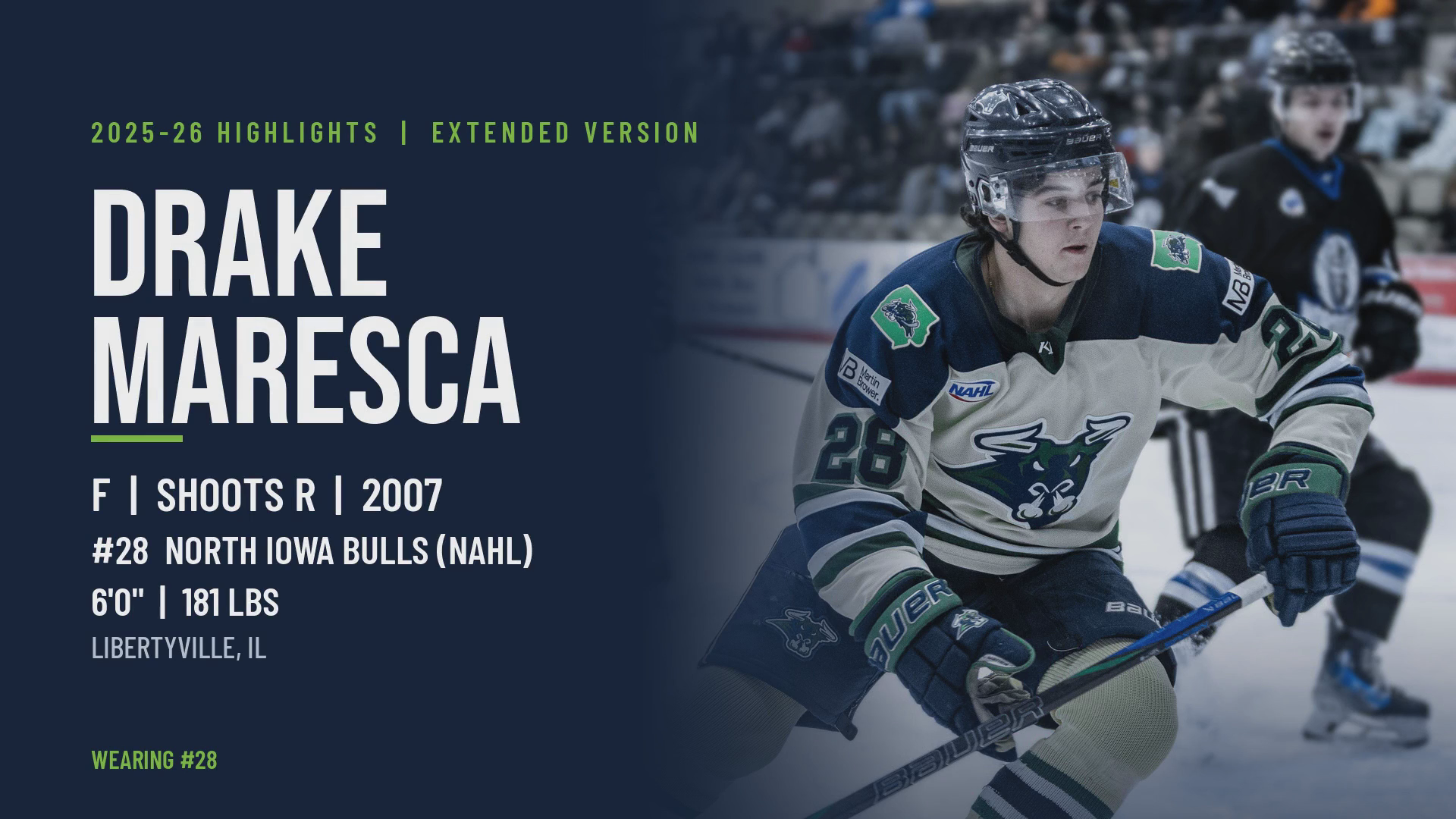 Drake Maresca #28 | 2025-26 Highlights | North Iowa Bulls (NAHL) - Extended Version