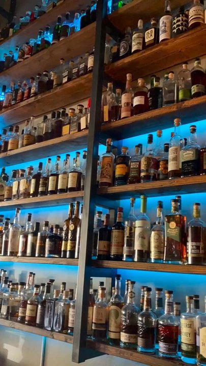 Batch Cafe & Bar - Whiskey and bourbon wall - Donuts Near Me - Tucson, Arizona