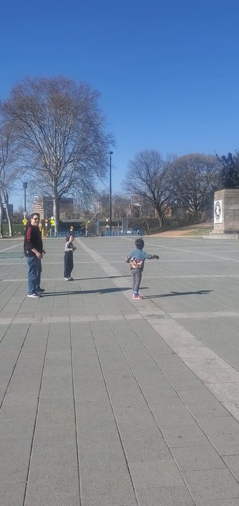 Rocky Steps - Running up the stairs with Child #1 and Child #2 - Landmarks & Historical Buildings Near Me - Philadelphia, Pennsylvania