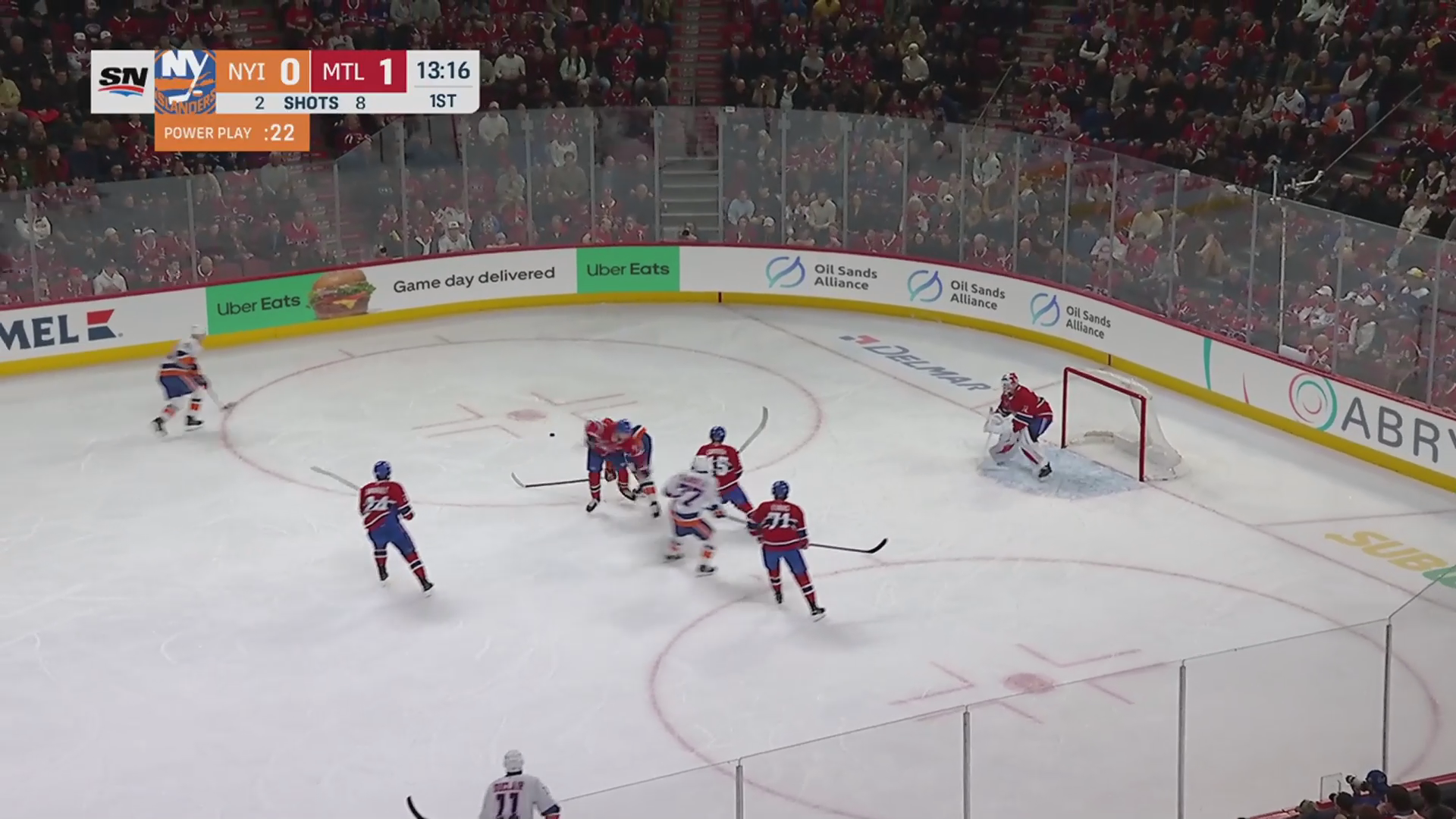 Heineman ties it for the Islanders off hard work by Anders Lee · Mar 21, 2026