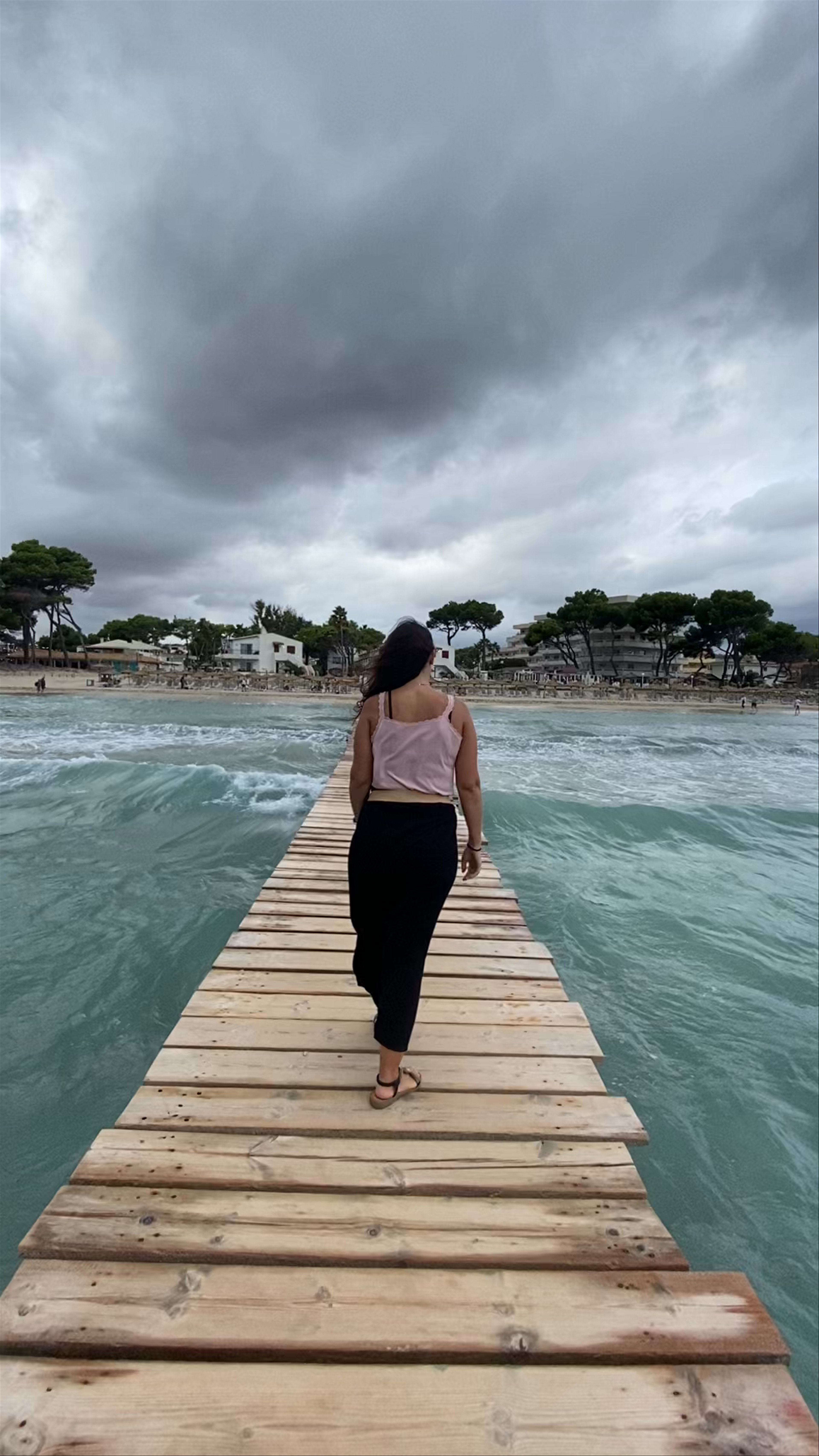 Stormy Beach Walk at Platja de Muro, Spain