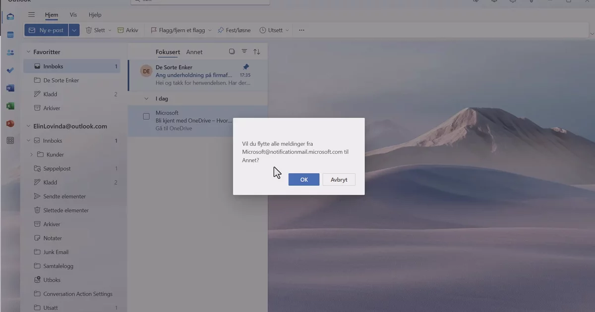 Slik bruker du Fokusert innboks i Outlook | Utdannet.no