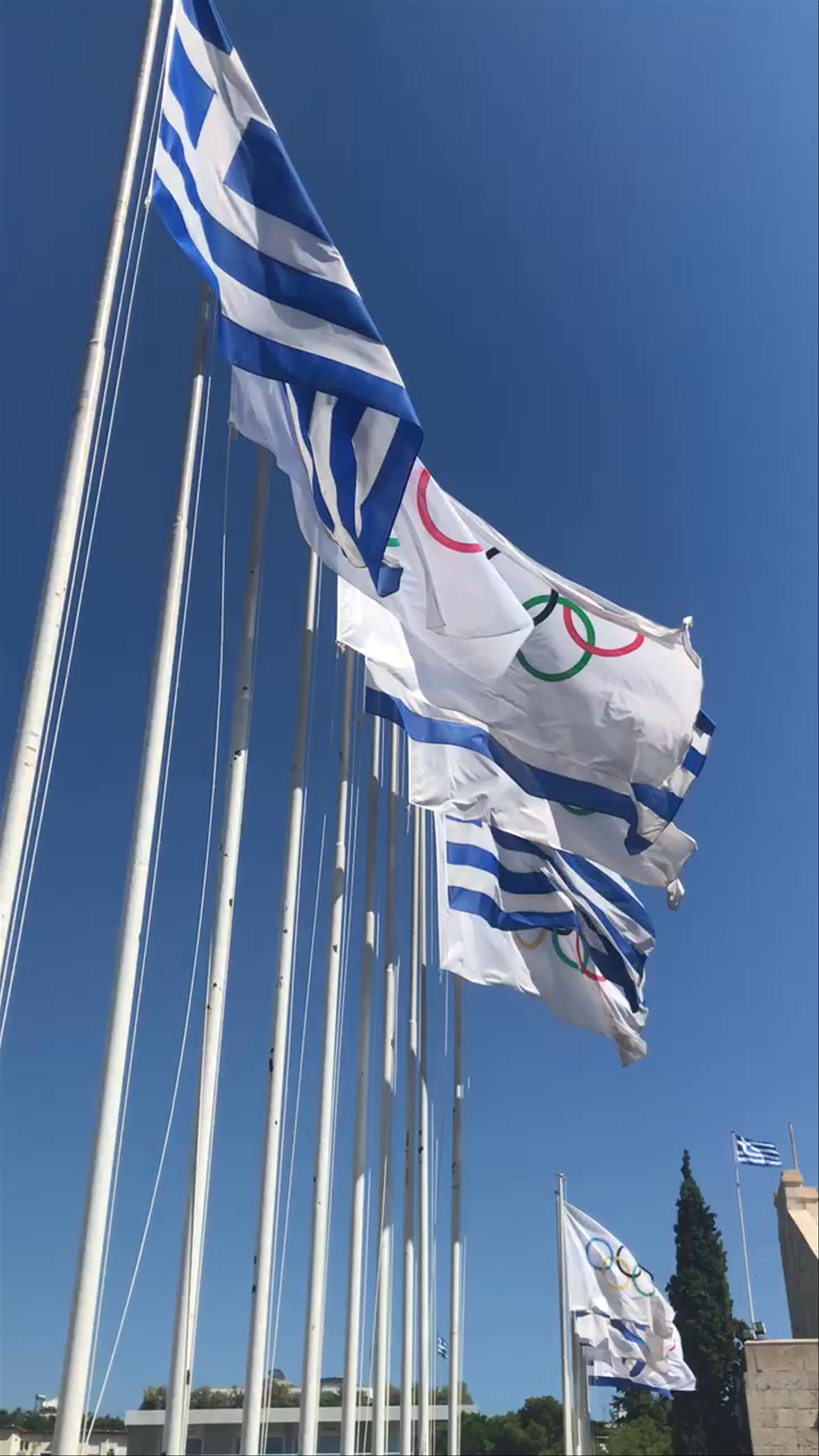 Panathenaic Stadium Flags: Symbol of Olympic Heritage in Athens