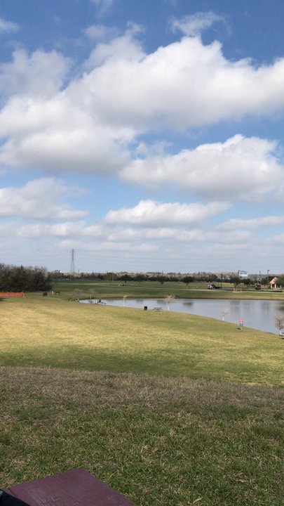 Challenger 7 Memorial Park - Quaint and quiet pond! I'm actually sitting on a hill. : ) - Hiking Near Me - Webster, Texas