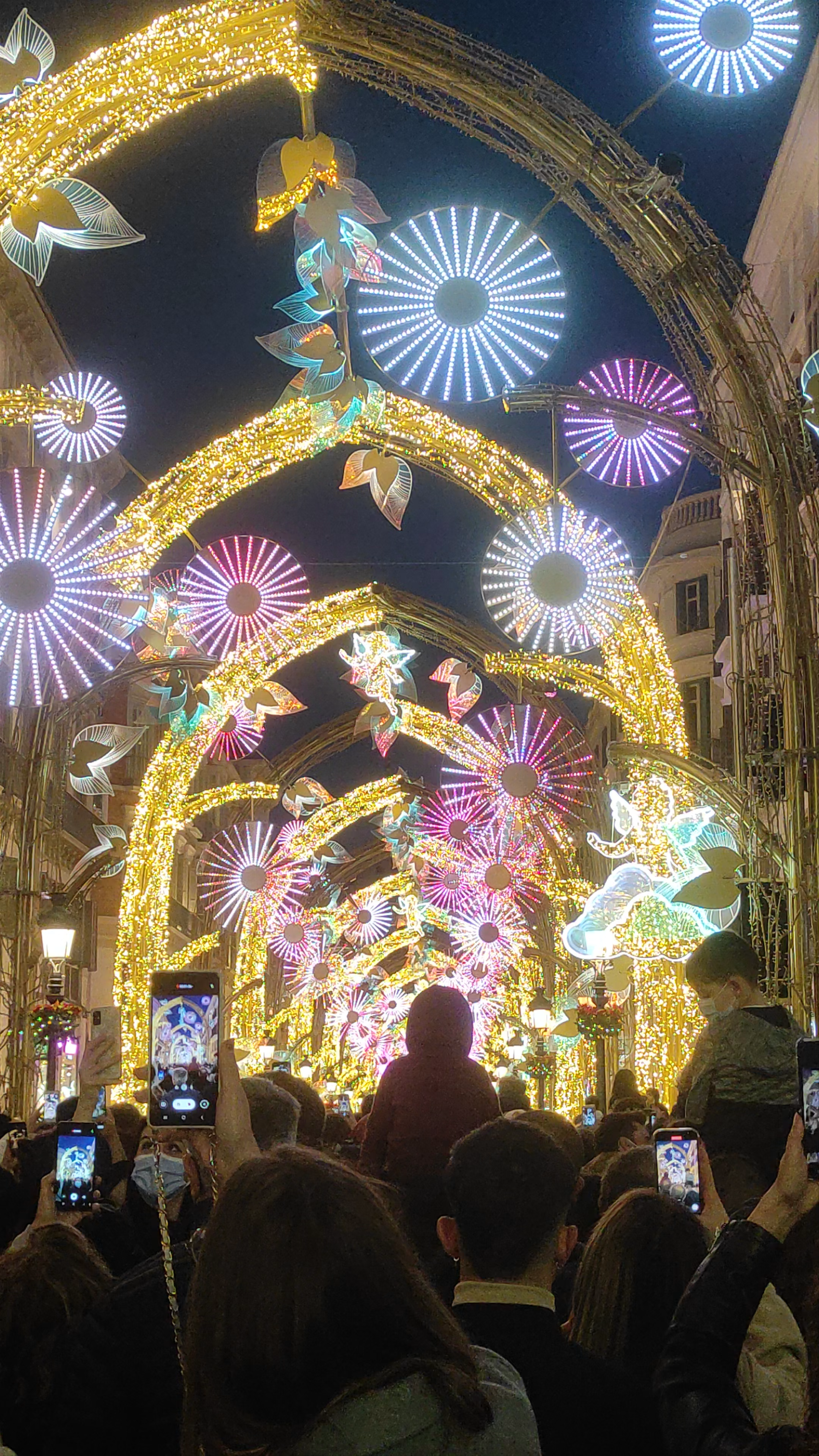Plaza de la Constitución Christmas Lights in Málaga