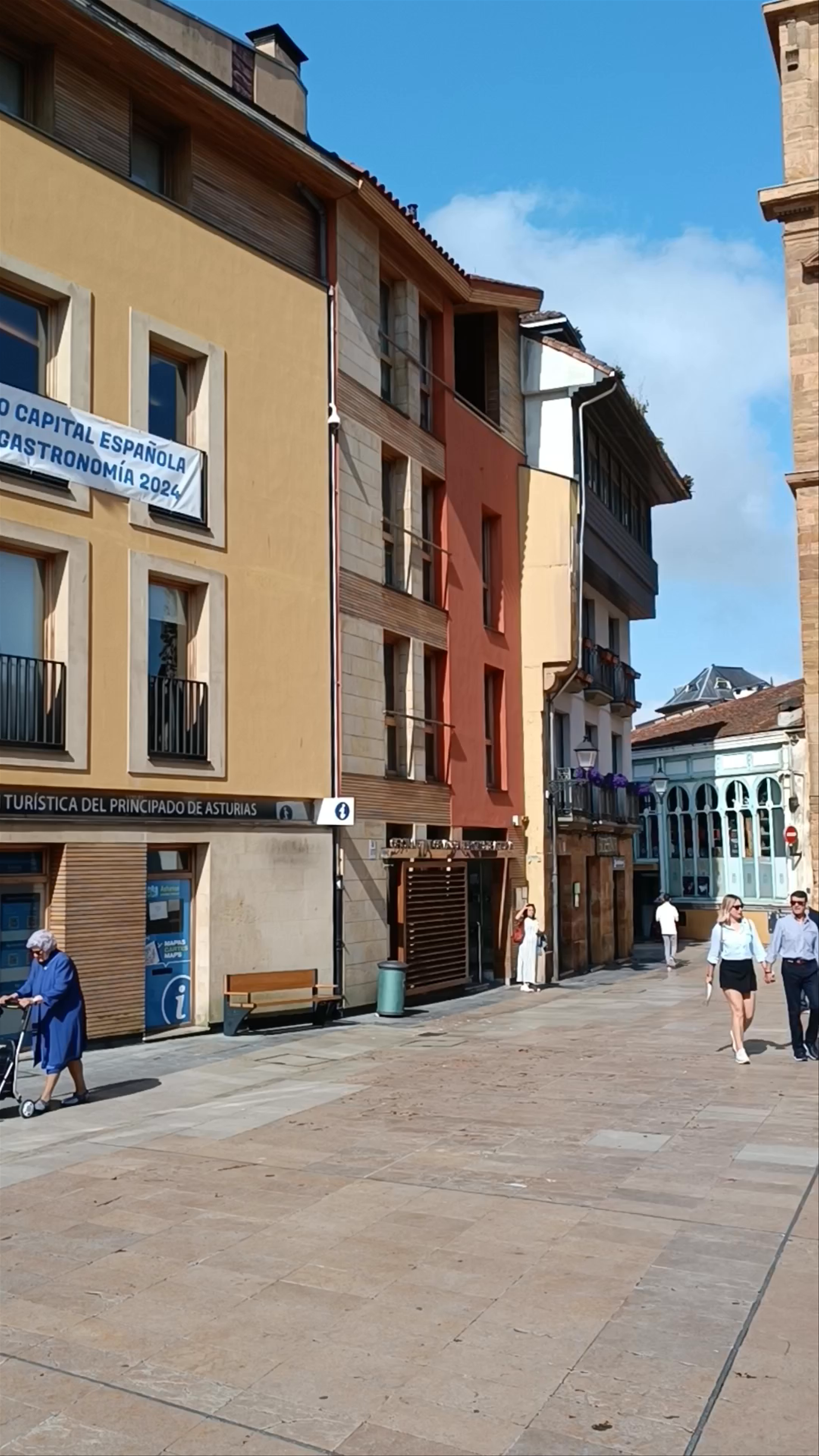 Historic and Vibrant Life at Plaza de la Constitución, Oviedo