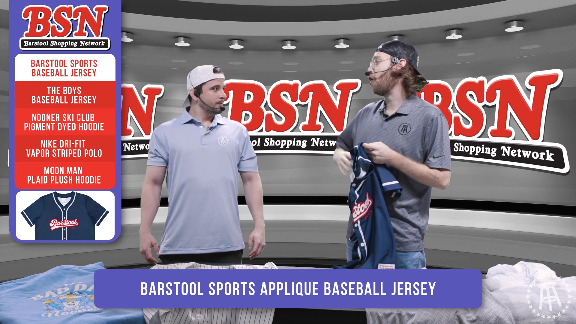 Barstool Sports Applique Baseball Jersey | Barstool Sports Navy