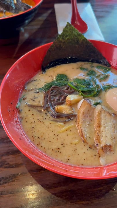 Ramen Dojo - Garlic Pork Flavor Ramen w/ flavored egg - Ramen Near Me - San Mateo, California