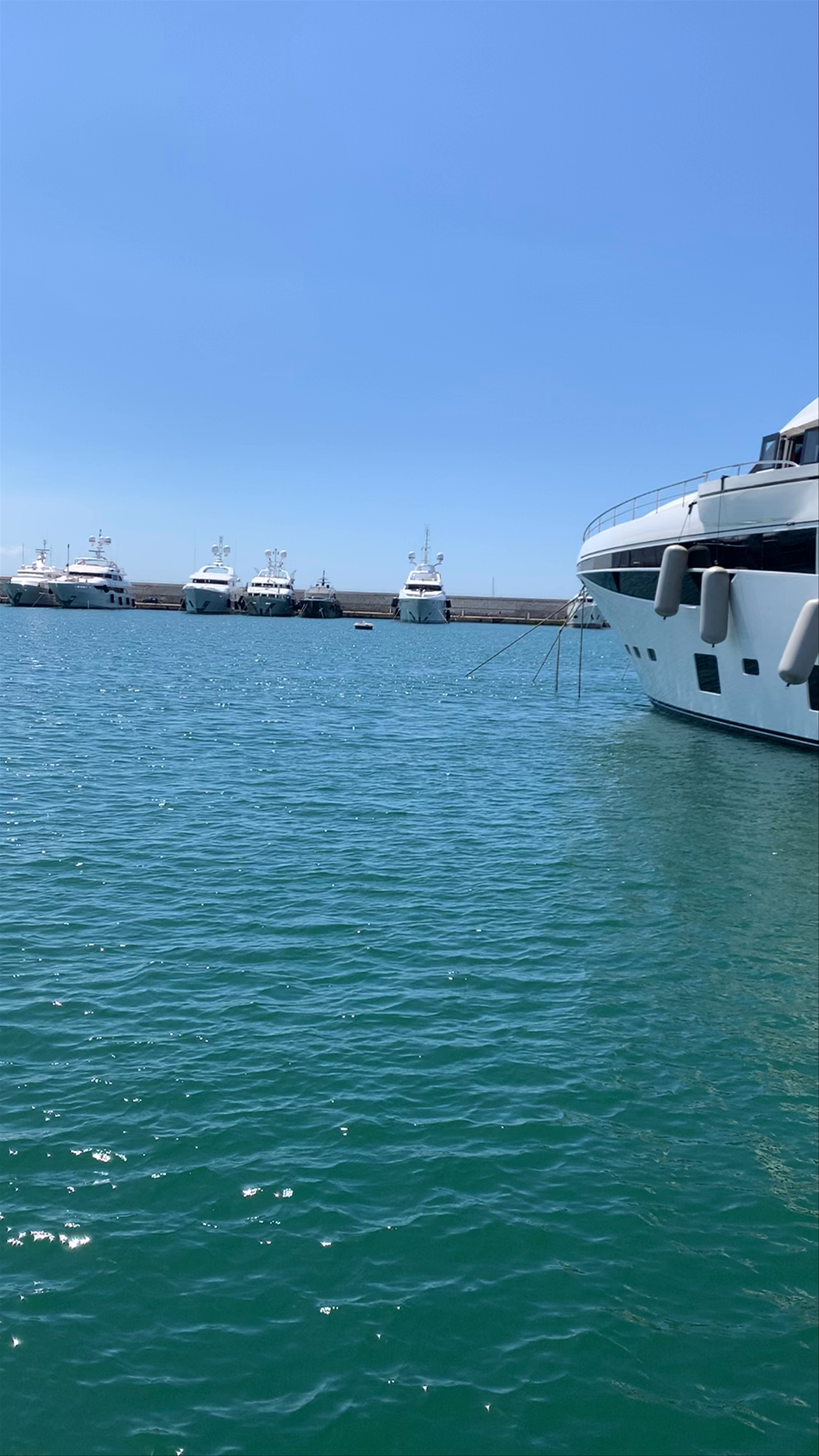 Sunlit Luxury Yachts at Marina Zeas, Piraeus, Greece