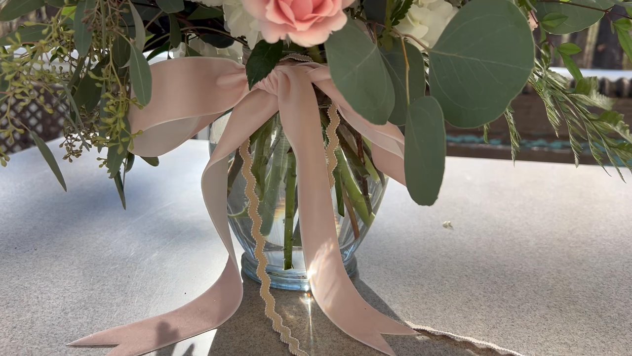 Ethos Floral Events - This was a non traditional sympathy bouquet of flowers. Memorial vase arrangement - Floral Designers Near Me