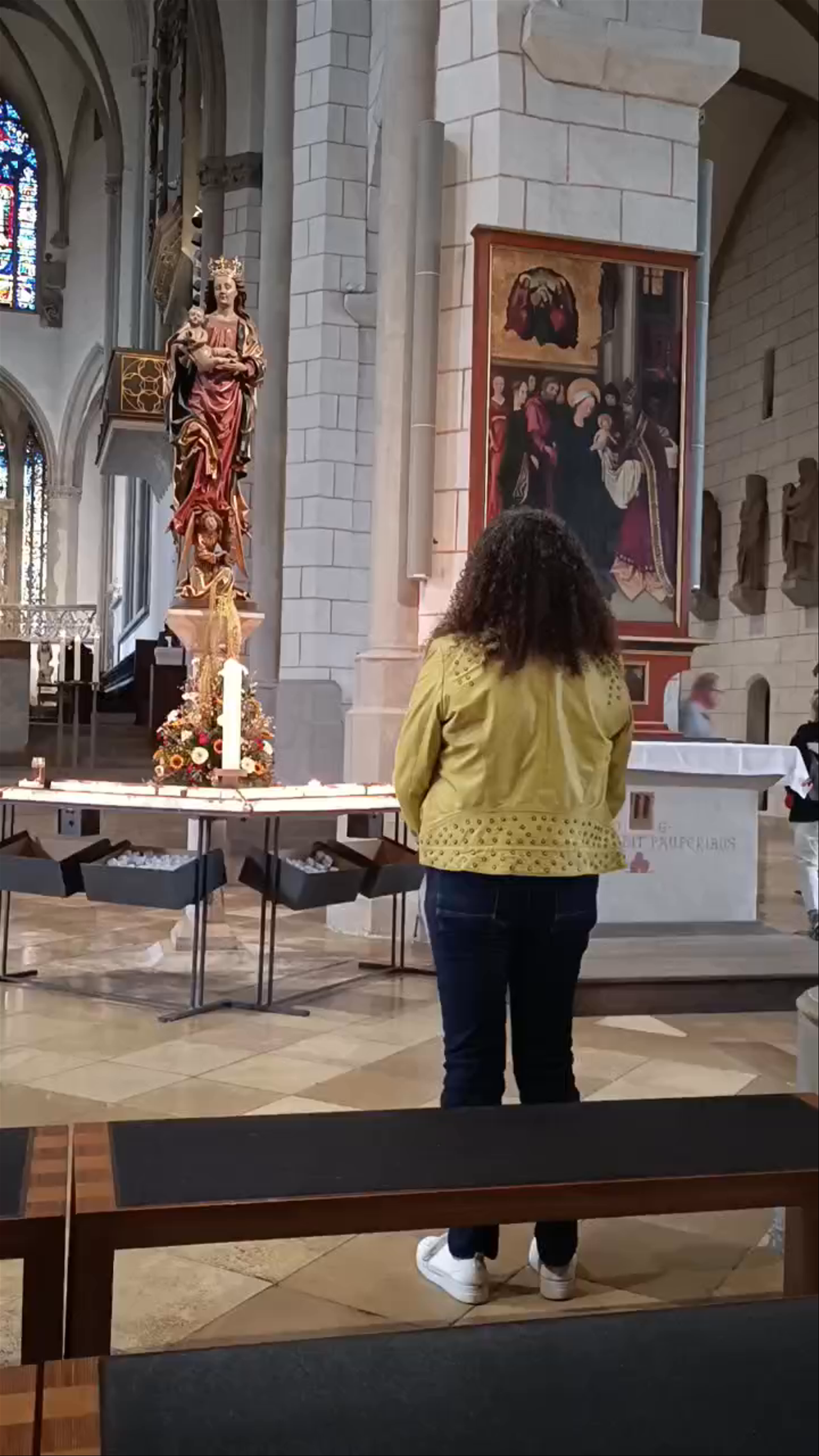 Serene Reflection Inside Augsburg Cathedral - A Spiritual Journey