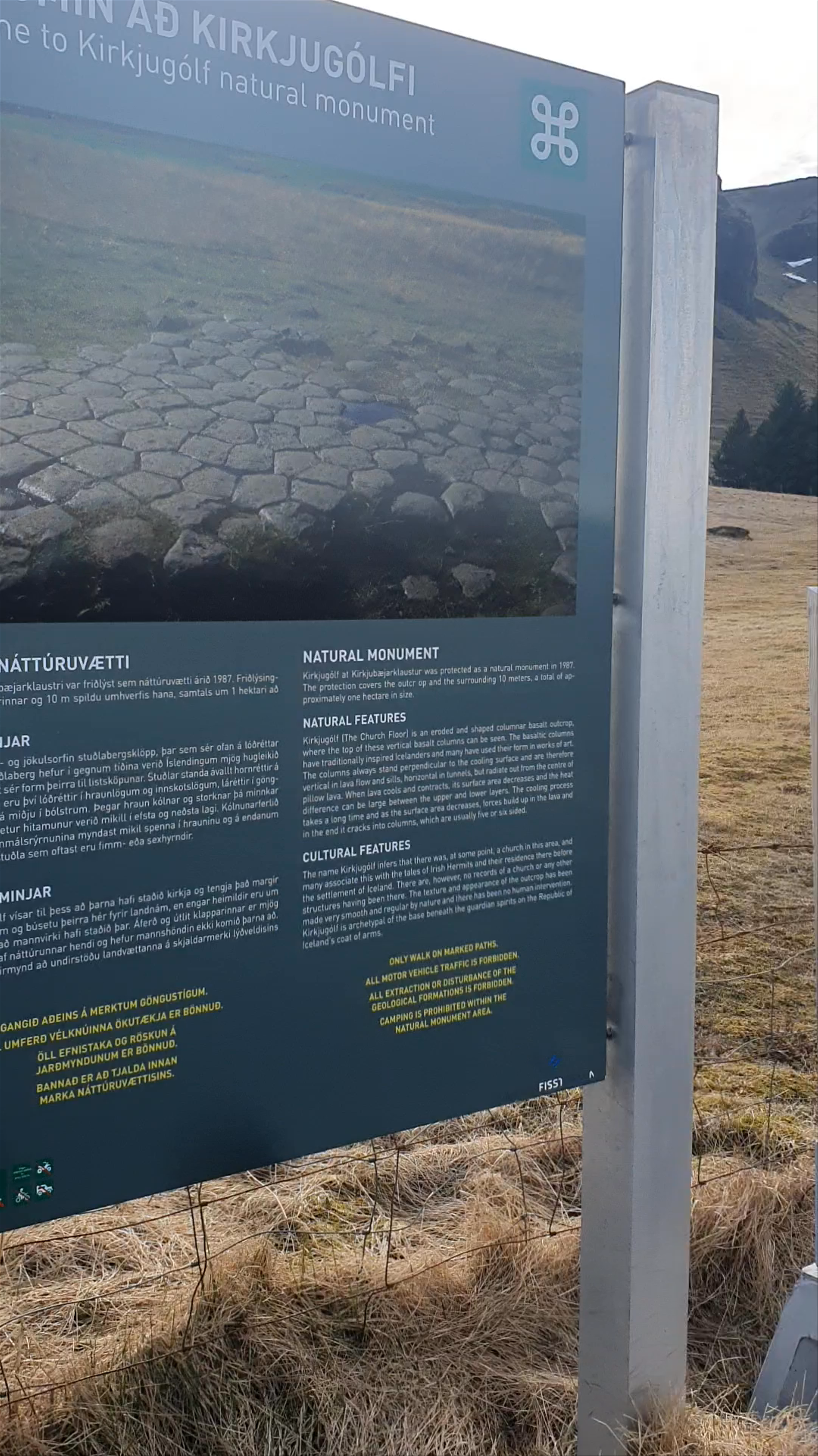 Kirkjugólf Natural Monument: Iceland’s Enigmatic Church Floor Basalt Columns