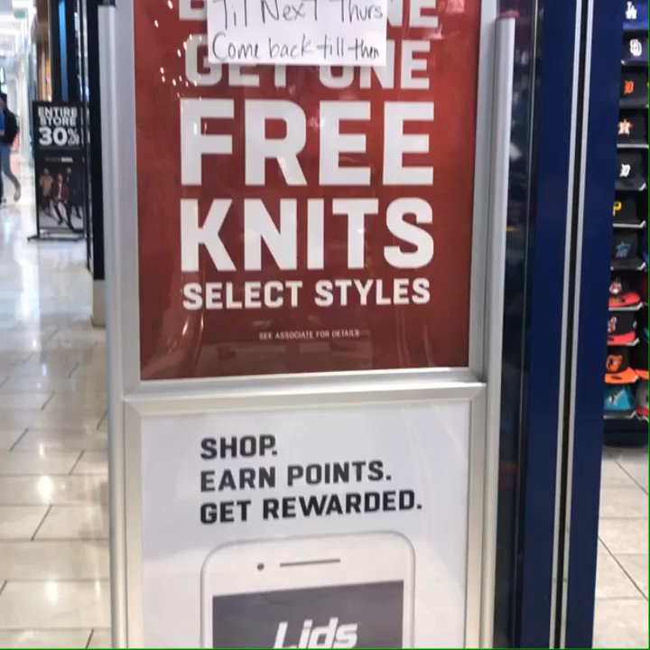 Lids - Came here January 31st to find this sign. Came back a week later and they still denied doing it. WAY TO HONOR THE GOAT. LIARS - Sports Wear Near Me - Canoga Park, California