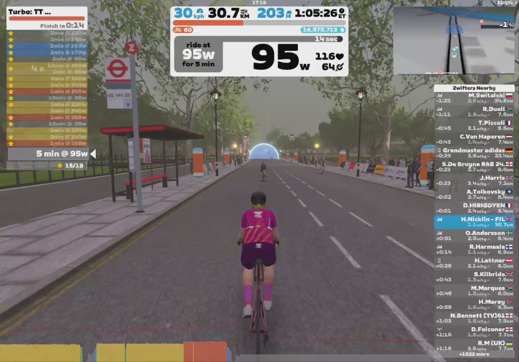 Zwift - Turbo: TT conditioning sets #2 in London