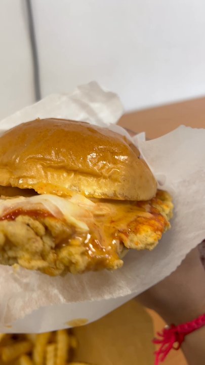 Hahaha Chicken - Fried chicken sandwich. - Korean Near Me - Woburn, Massachusetts